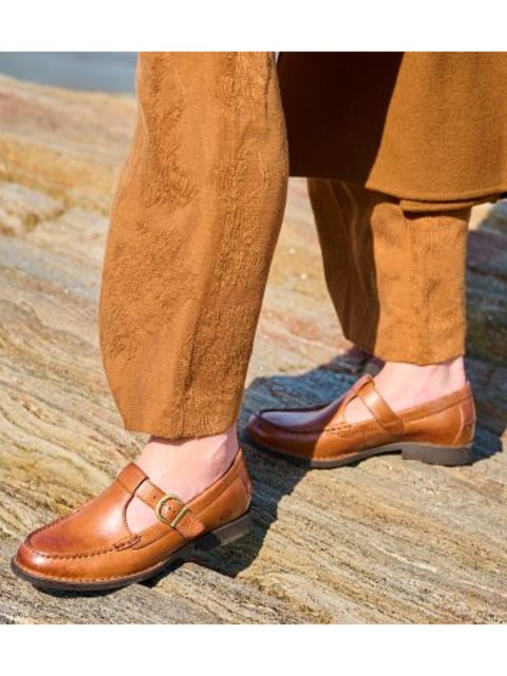 BORN Leather Miki Comfort Mary-jane Loafers(For Women)